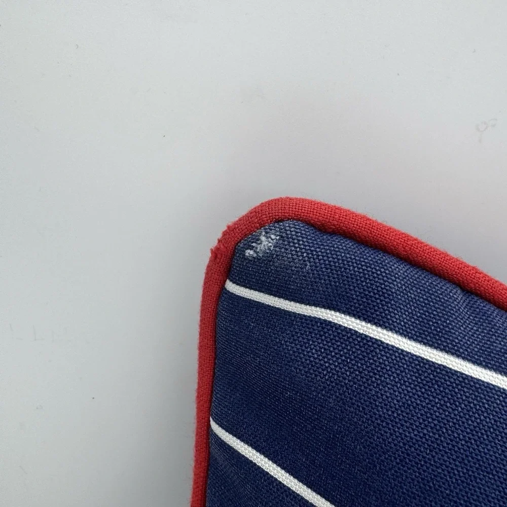 Vineyard Vines Target 14x20 Whale Line Lumbar Pillow Red White Navy Home